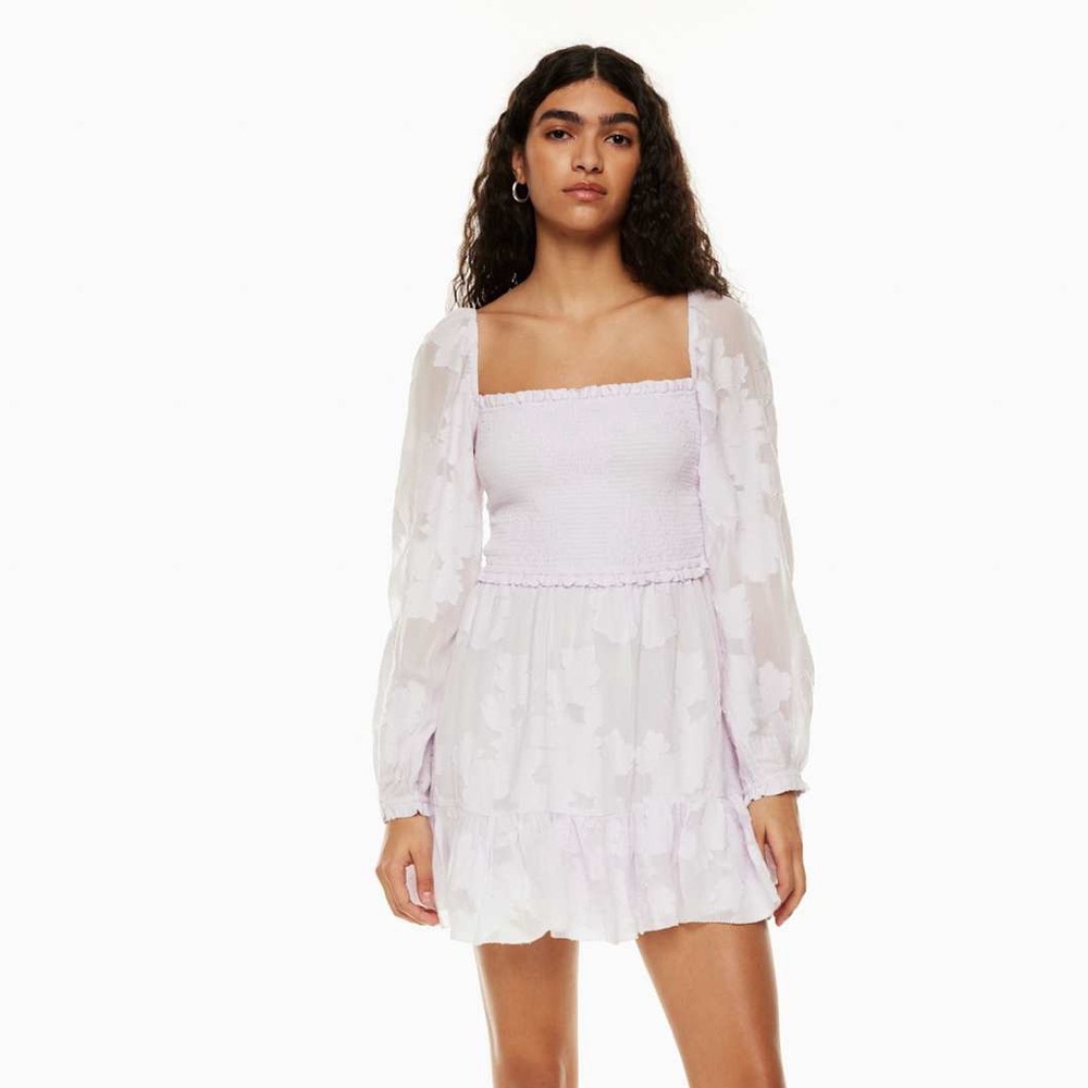 Aritzia Wilfred Sz M New Tempest Off White Pink Romantic Feminine Dress